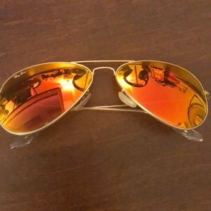 Ray Ban Aviator Orange Flash